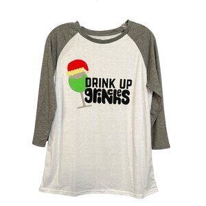 Drink Up Grinches Shirt 3/4 Sleeve Womens L